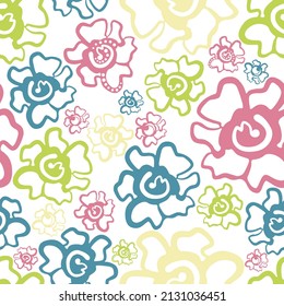 Vector square seamless pattern with floral ornament