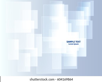 Vector square shapes, similar to glass. Technological background. Hi tech digital style.
