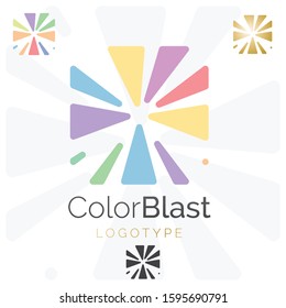 Vector Square Star, Burst, Stripes, Logo. Professional Business Branding, Icon.