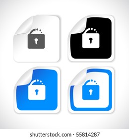 vector square stickers