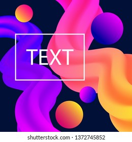 Vector square stories templates for social media with copy space. Abstract fluid 3d background. Creative mockup for business stories: fashion, design, beauty, photographer, blogger.