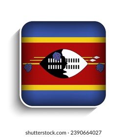 Icono de la bandera de Suazilandia de Plaza del vector