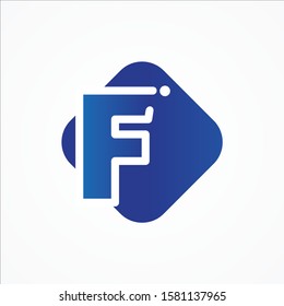 Vector square symbol letter F design minimalist. F letter for your best business symbol. Vector illustration EPS.8 EPS.10