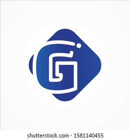 Vector square symbol letter G design minimalist. G letter for your best business symbol. Vector illustration EPS.8 EPS.10