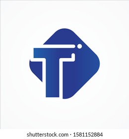 Vector square symbol letter T design minimalist. T letter for your best business symbol. Vector illustration EPS.8 EPS.10