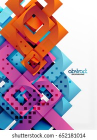 Vector square template background design