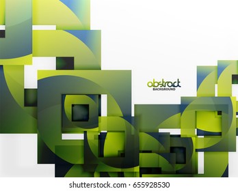 Vector square template background design