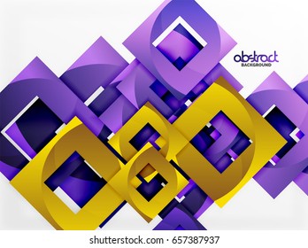 Vector square template background design