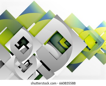 Vector square template background design