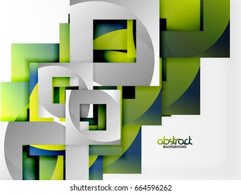 Vector square template background design