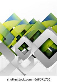 Vector square template background design