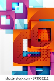 Vector square template background design