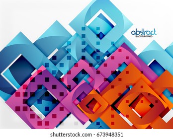 Vector square template background design