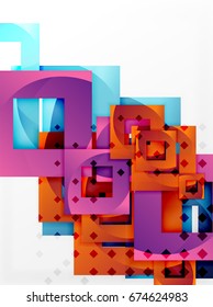 Vector square template background design