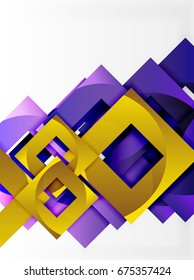 Vector square template background design