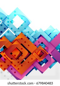 Vector square template background design