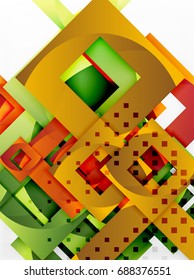 Vector square template background design