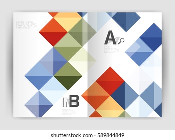 Vector square template background with infographics