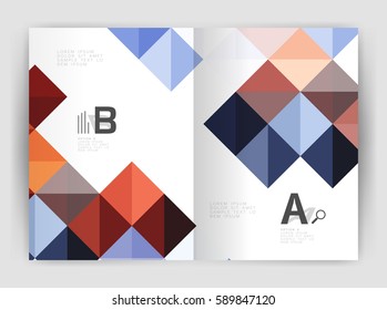 Vector square template background with infographics