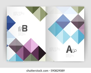 Vector square template background with infographics