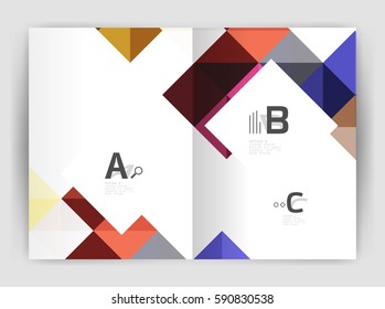 Vector square template background with infographics