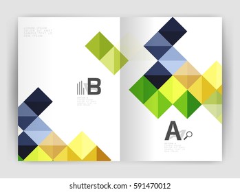 Vector square template background with infographics