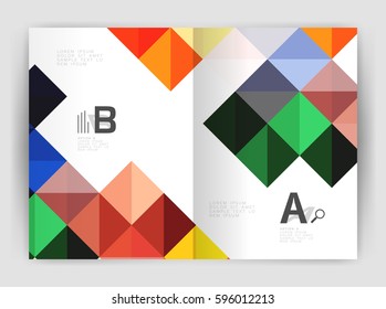 Vector square template background with infographics