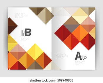 Vector square template background with infographics