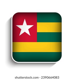 Vector Square Togo Flag Icon