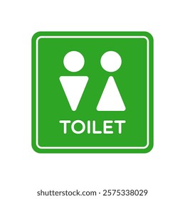 Vector Square Toilet Sign Illustration