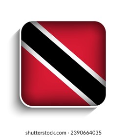 Vector Square Trinidad and Tobago Flag Icon