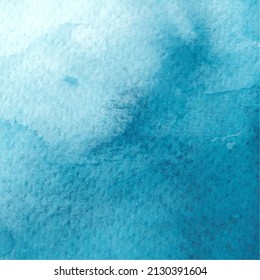 Vector square watercolor wash blue paint background