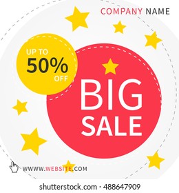 Vector square web banner. Creative template for advertising banner. Graphic design for social media. Sale layout for e-commerce and promotion business. Square marketing template for shopping.
