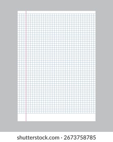Vector squared notebook page for math graph template