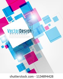 Vector Squares Abstract Background