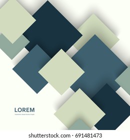 Vector squares design. Modern abstract colors background.