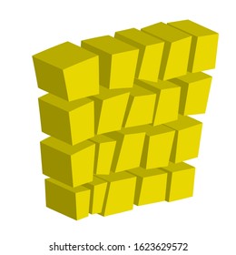 
vector squares of different shapes, 3D background illustration