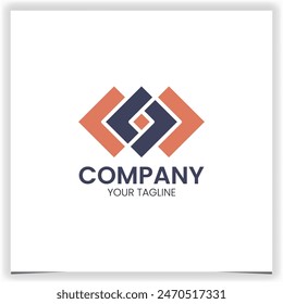 Vector squares logo design template