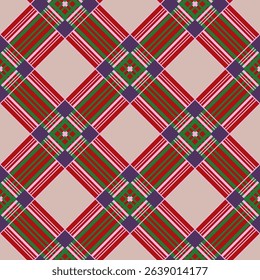 Vector - squares scottish style seamless pattern.