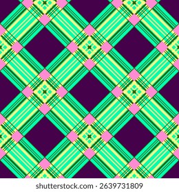 Vector - squares scottish style seamless pattern.