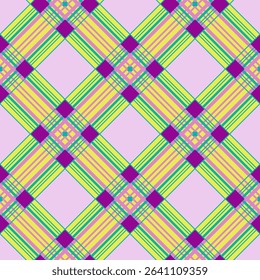 Vector - squares scottish style seamless pattern.