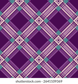 Vector - squares scottish style seamless pattern.