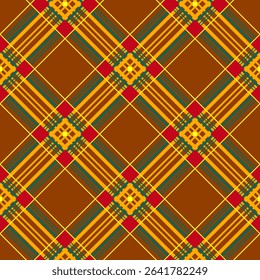 Vector - squares scottish style seamless pattern.