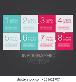 Vector squares template for infographic. 