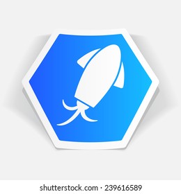 Vector squid icon. Food icon. Eps10