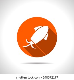Vector squid icon. Food icon. Eps10