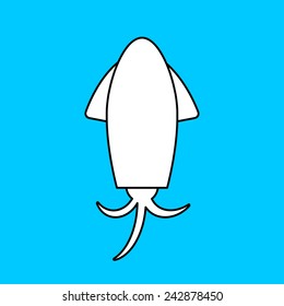 Vector squid icon. Food icon. Eps10