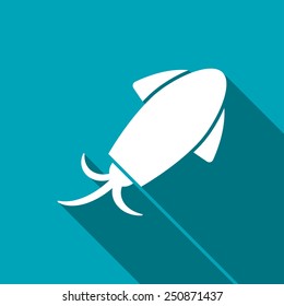 Vector squid icon. Food icon. Eps10