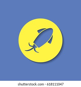 Vector squid icon. Food icon. Eps10