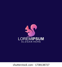 Vector Squirrel Animal Logo Template